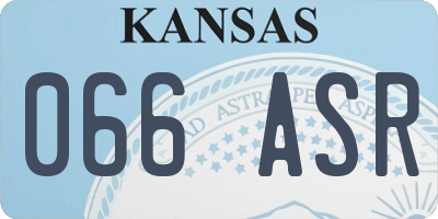 KS license plate 066ASR