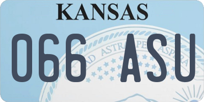 KS license plate 066ASU