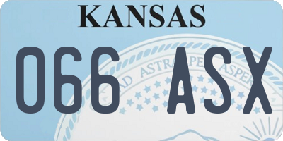 KS license plate 066ASX