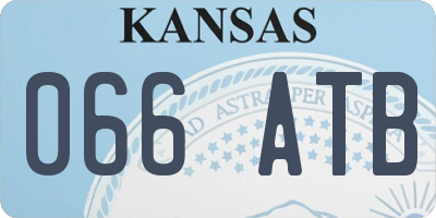 KS license plate 066ATB