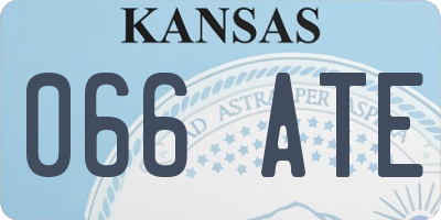 KS license plate 066ATE