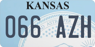KS license plate 066AZH