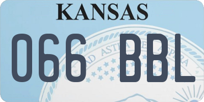 KS license plate 066BBL