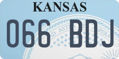 KS license plate 066BDJ
