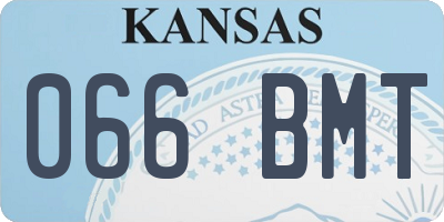 KS license plate 066BMT