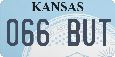 KS license plate 066BUT