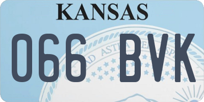 KS license plate 066BVK