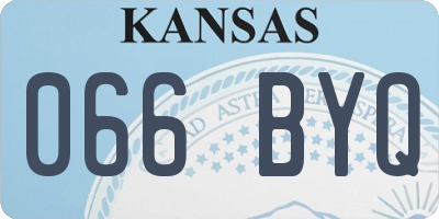 KS license plate 066BYQ