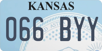 KS license plate 066BYY