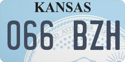 KS license plate 066BZH