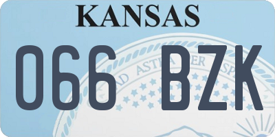 KS license plate 066BZK