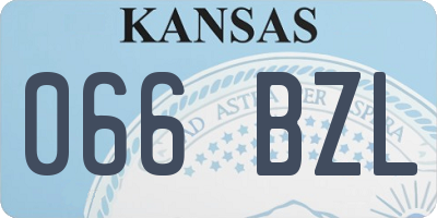 KS license plate 066BZL
