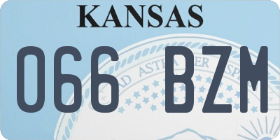 KS license plate 066BZM