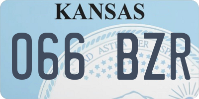 KS license plate 066BZR