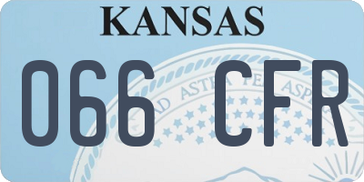 KS license plate 066CFR