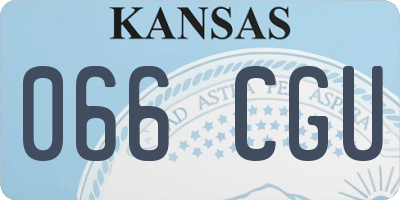 KS license plate 066CGU