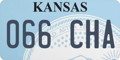 KS license plate 066CHA