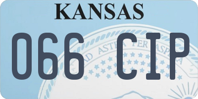 KS license plate 066CIP