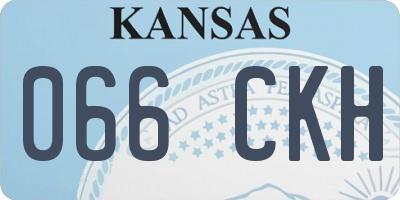 KS license plate 066CKH