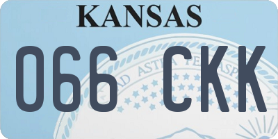 KS license plate 066CKK
