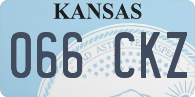 KS license plate 066CKZ
