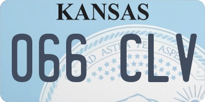 KS license plate 066CLV