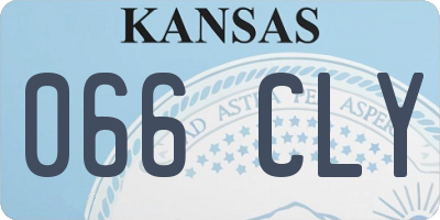 KS license plate 066CLY