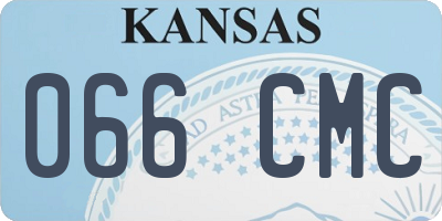 KS license plate 066CMC