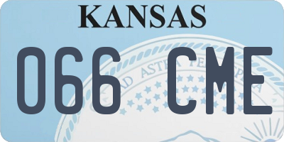 KS license plate 066CME