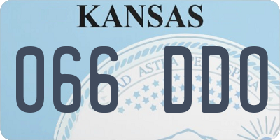 KS license plate 066DDO
