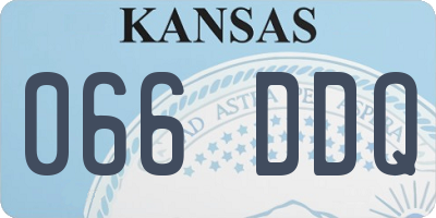 KS license plate 066DDQ