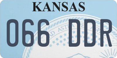 KS license plate 066DDR