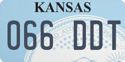 KS license plate 066DDT