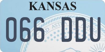 KS license plate 066DDU