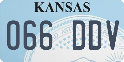 KS license plate 066DDV