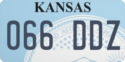 KS license plate 066DDZ