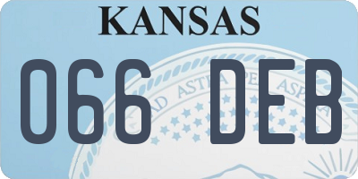 KS license plate 066DEB