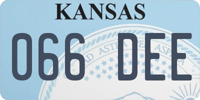 KS license plate 066DEE