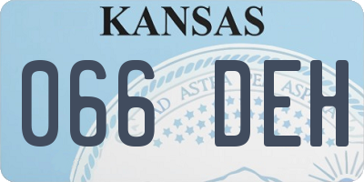 KS license plate 066DEH