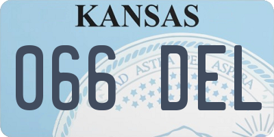 KS license plate 066DEL