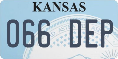 KS license plate 066DEP