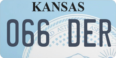 KS license plate 066DER