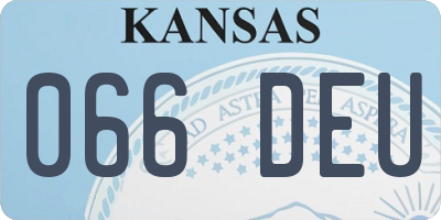KS license plate 066DEU
