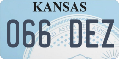 KS license plate 066DEZ