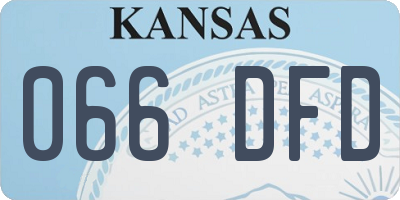 KS license plate 066DFD
