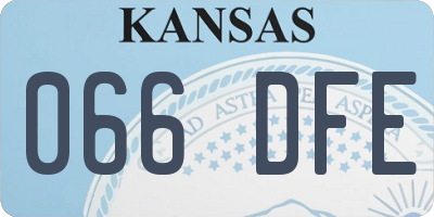KS license plate 066DFE