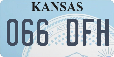 KS license plate 066DFH