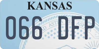 KS license plate 066DFP