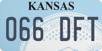 KS license plate 066DFT