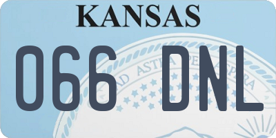 KS license plate 066DNL